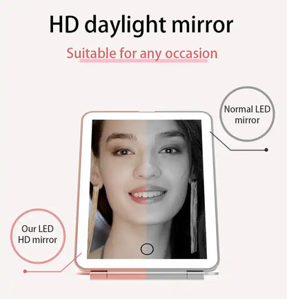 Irisé Portable LED Mirror - Rose Gold