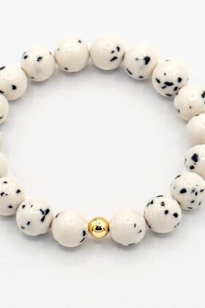 Dalmatian Jasper Stone Bracelet