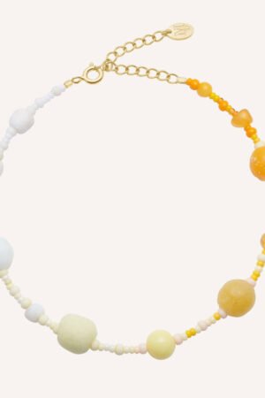 Golden sunet anklet